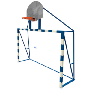 Ensemble de buts de handball et panier anti-vandalisme Mini-basket